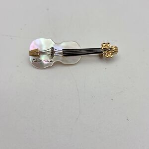 Lovely Brooch Pin Vintage Mother Of Pearl MITTENWALD Violin
